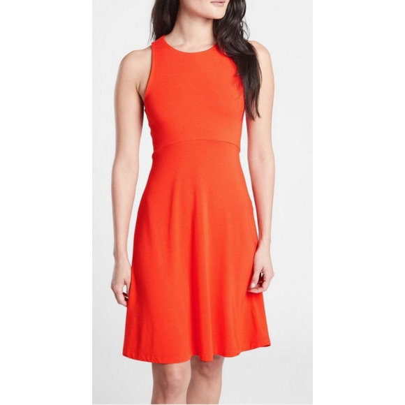 Athleta Santorini High Neck Fit and Flare Active Dress - Picture 1 of 5
